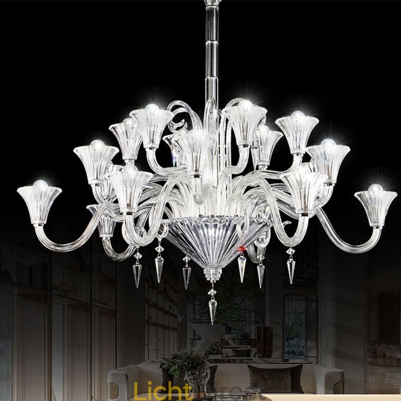 Europese kristallen kroonluchter decoratie plafondlamp met 18 lampen