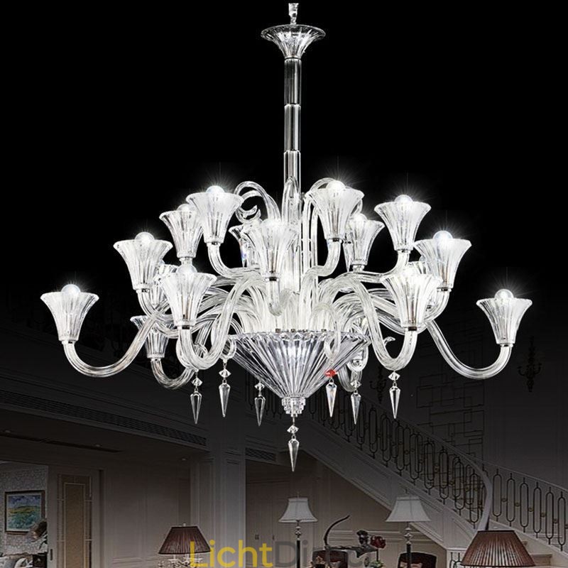 Europese kristallen kroonluchter decoratie plafondlamp met 18 lampen