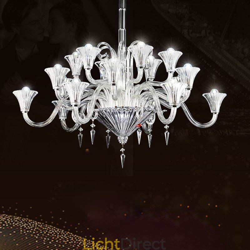 Europese kristallen kroonluchter decoratie plafondlamp met 18 lampen