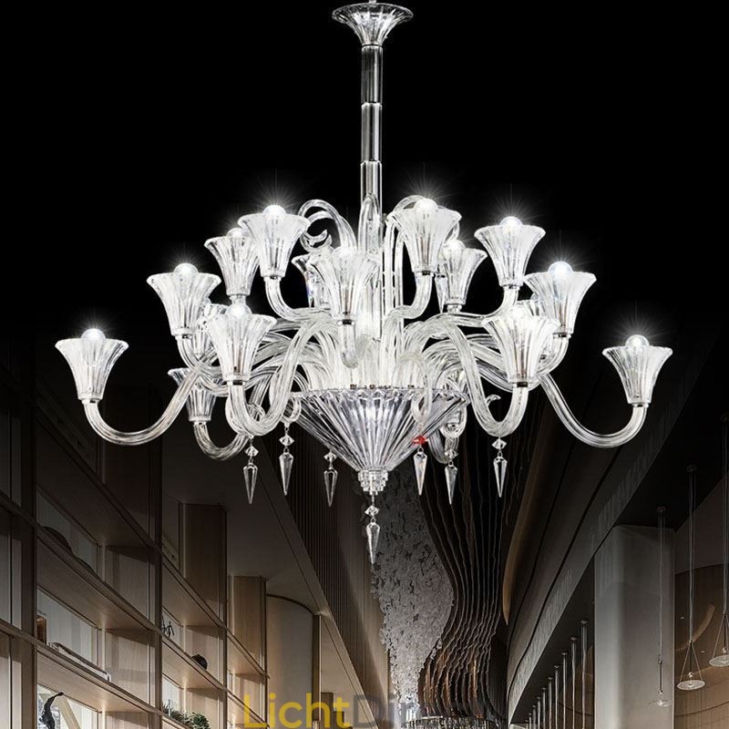 Europese kristallen kroonluchter decoratie plafondlamp met 18 lampen