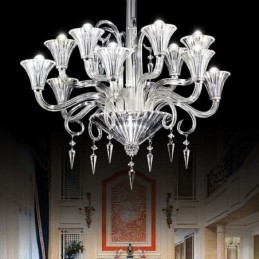 Europese kristallen kroonluchter decoratie plafondlamp met 12 lampen