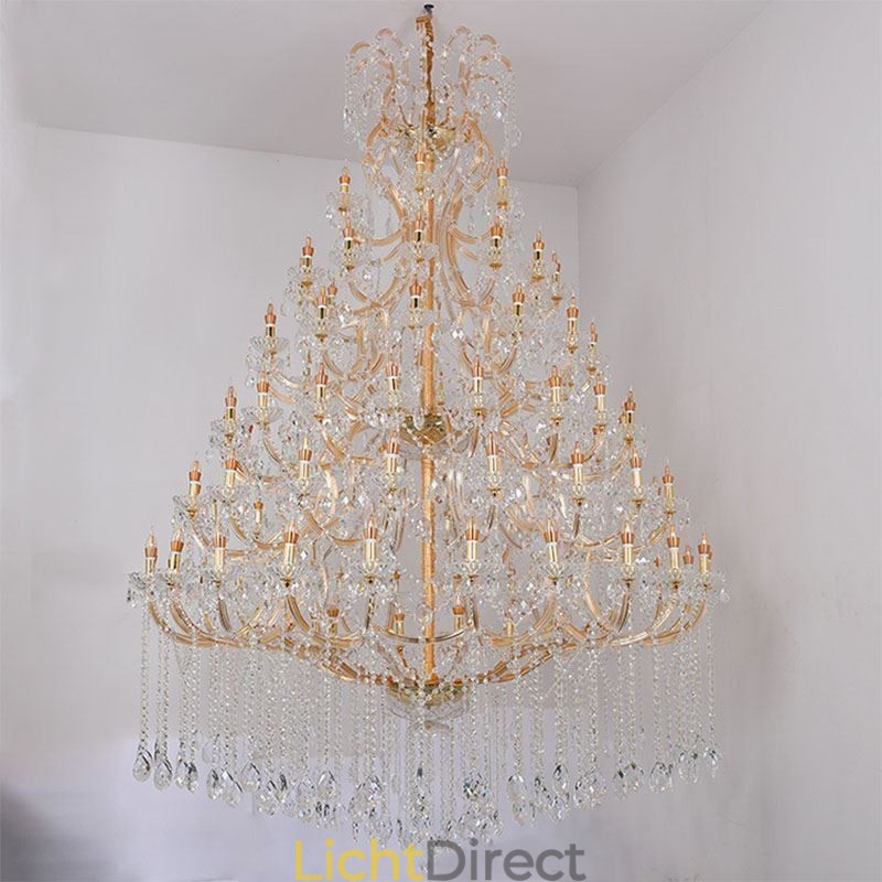 Luxe Kristallen Kroonluchter Decoratie Plafondlamp Met 96 Lampen