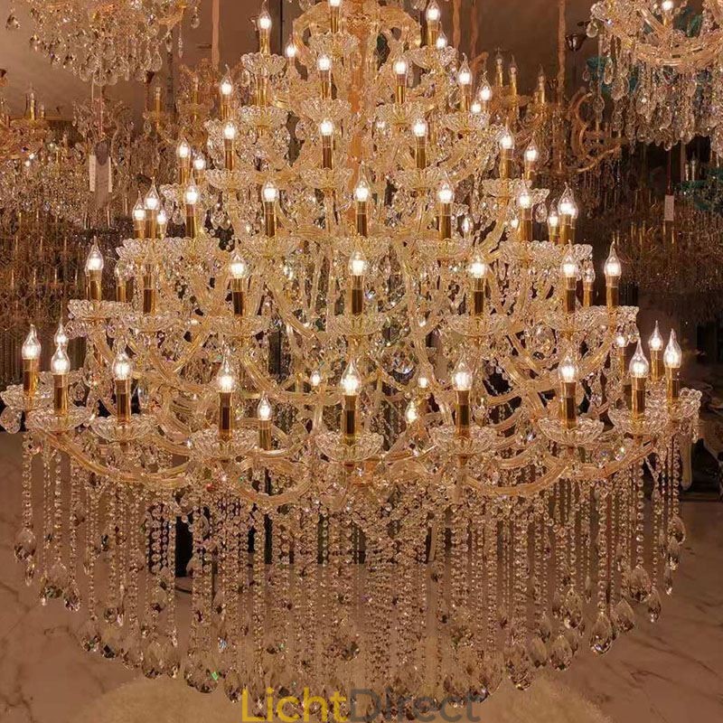 Luxe Kristallen Kroonluchter Decoratie Plafondlamp Met 96 Lampen