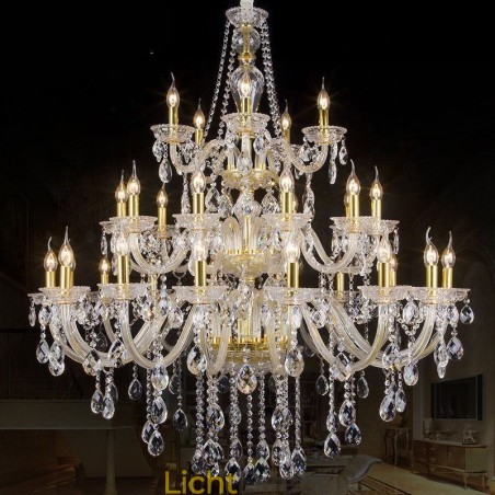 Luxe Kristallen Kroonluchter Decoratie Plafondlamp Met 32 Lampen Luxe Kristallen Kroonluchter Decoratie Plafondlamp Met 32 Lampen
