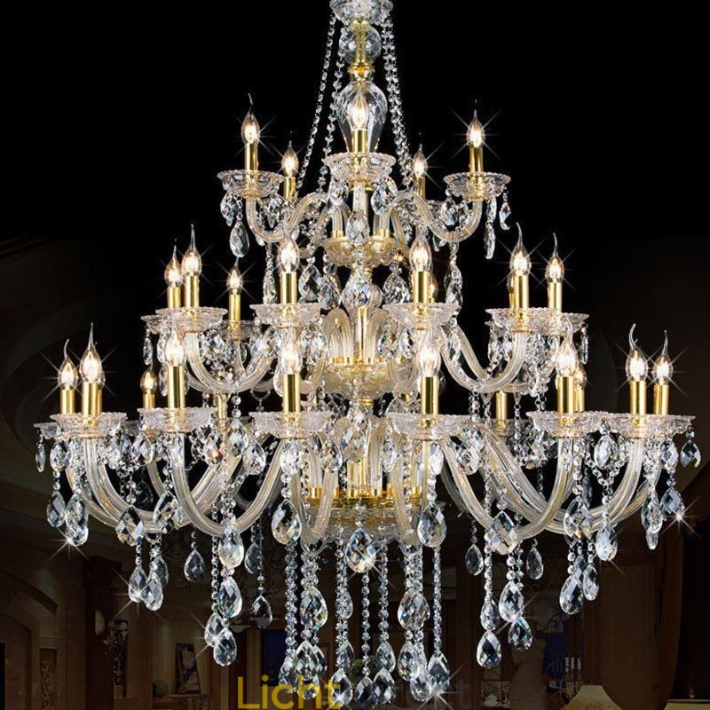 Luxe Kristallen Kroonluchter Decoratie Plafondlamp Met 32 Lampen
