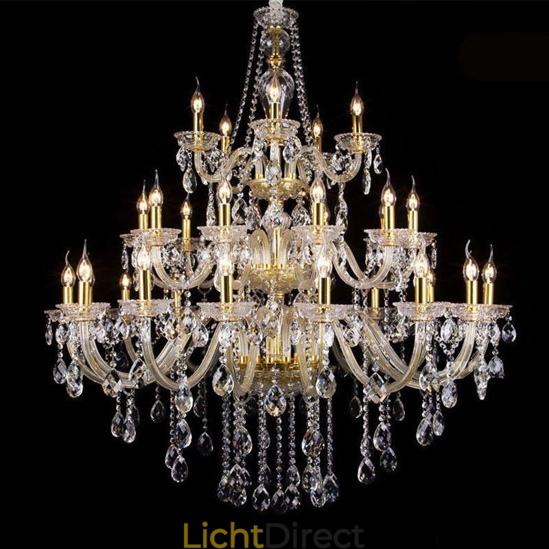 Luxe Kristallen Kroonluchter Decoratie Plafondlamp Met 32 Lampen