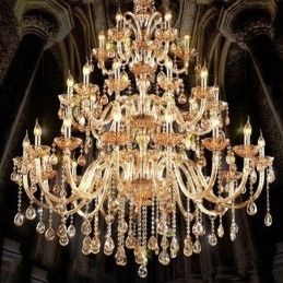 Europese Kristallen Kroonluchter Luxe Plafondlamp Met 30 Lampen