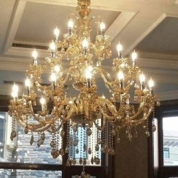 Europese Kristallen Kroonluchter Luxe Plafondlamp Met 30 Lampen