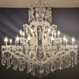 Europese kristallen kroonluchter decoratie plafondlamp met 24 lampen