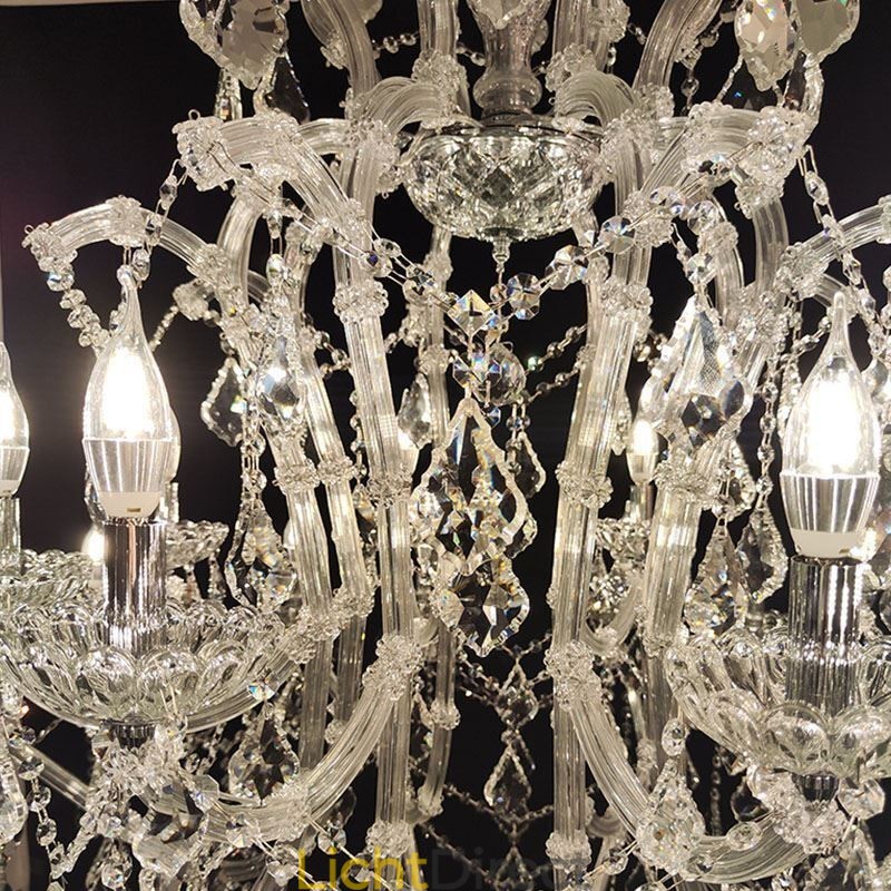 Europese kristallen kroonluchter decoratie plafondlamp met 24 lampen