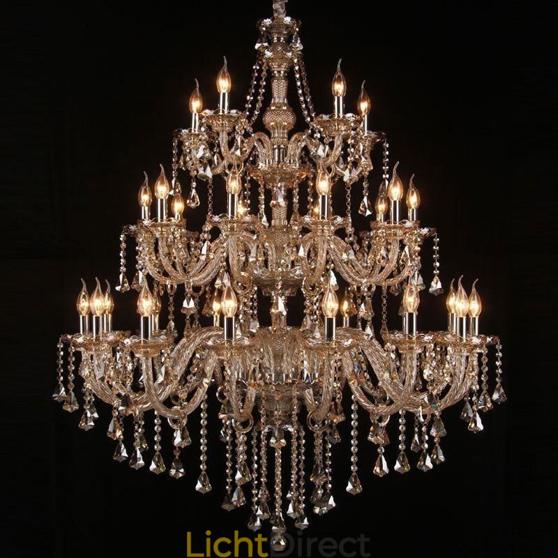 Europese kristallen kroonluchter met 30 lampen decoratie plafondlamp