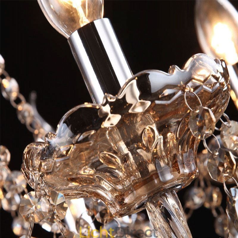 Cognac Kristallen Kroonluchter Plafondlamp Met 35 Lampen