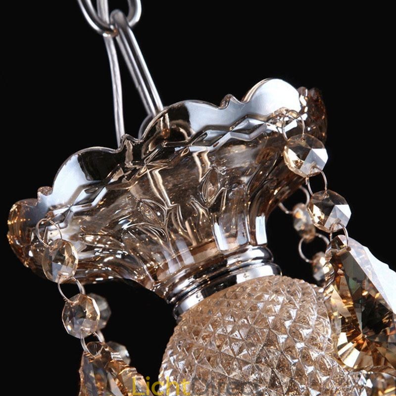 Cognac Kristallen Kroonluchter Plafondlamp Met 35 Lampen