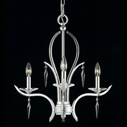 Elegante kristallen kroonluchter met 3 lampen in kaarslamp