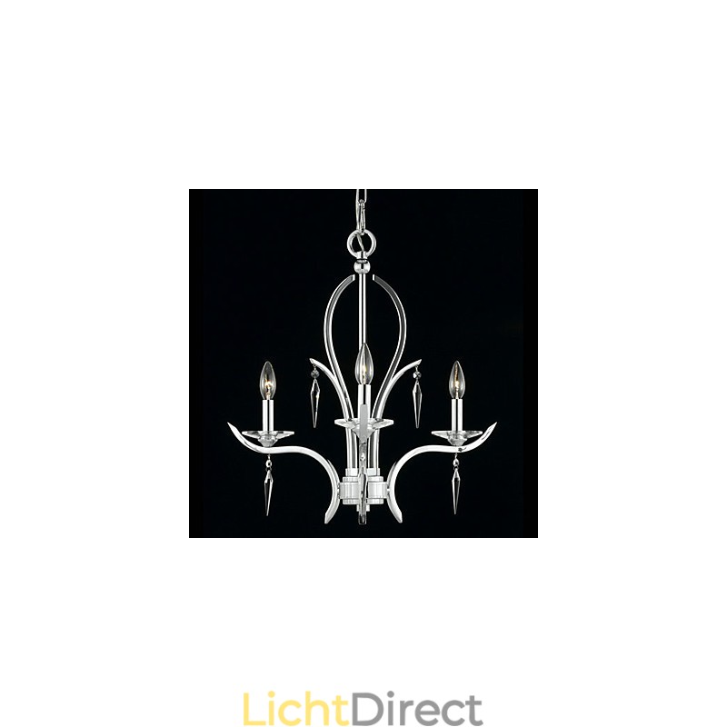 Elegante kristallen kroonluchter met 3 lampen in kaarslamp