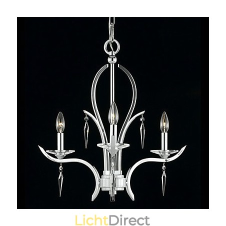 Elegante kristallen kroonluchter met 3 lampen in kaarslamp