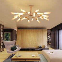 Nordic Hanglamp Moderne Massief Houten Verlichting