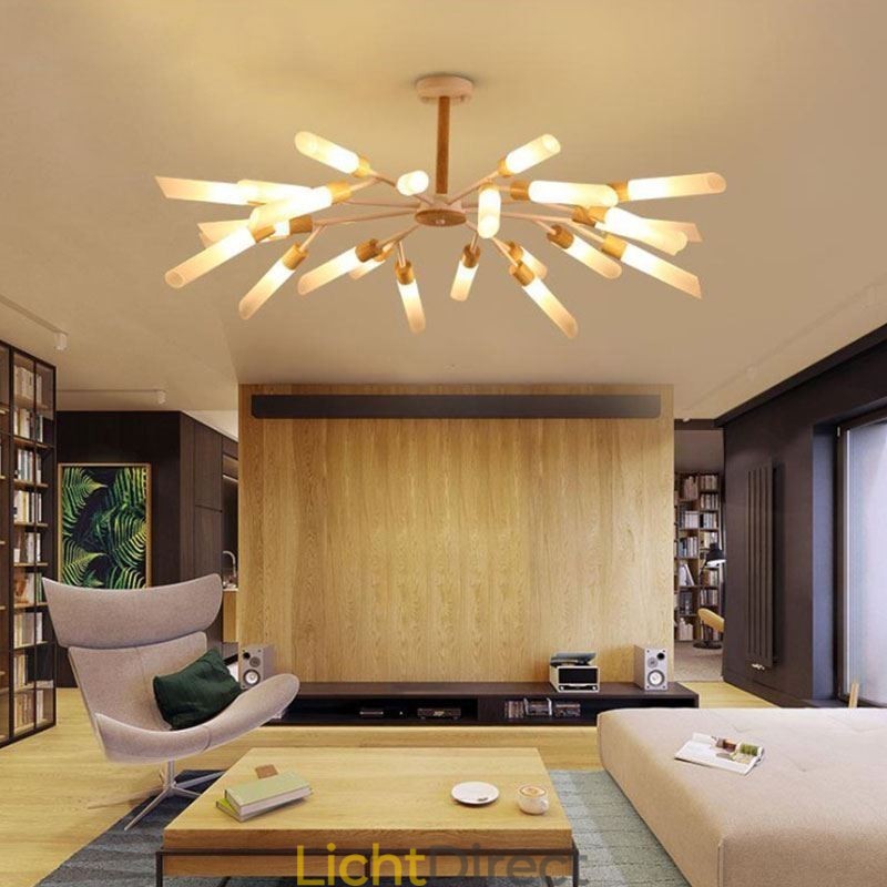 Nordic Hanglamp Moderne Massief Houten Verlichting