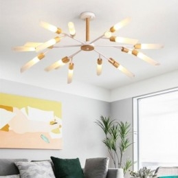 Nordic Hanglamp Moderne Massief Houten Verlichting