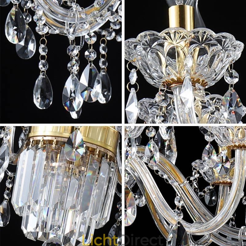 Grote kristallen kroonluchter Europese klassieke hanglamp