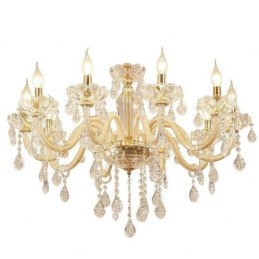 Elegante kristallen kroonluchter Europese stijl glazen hanglamp