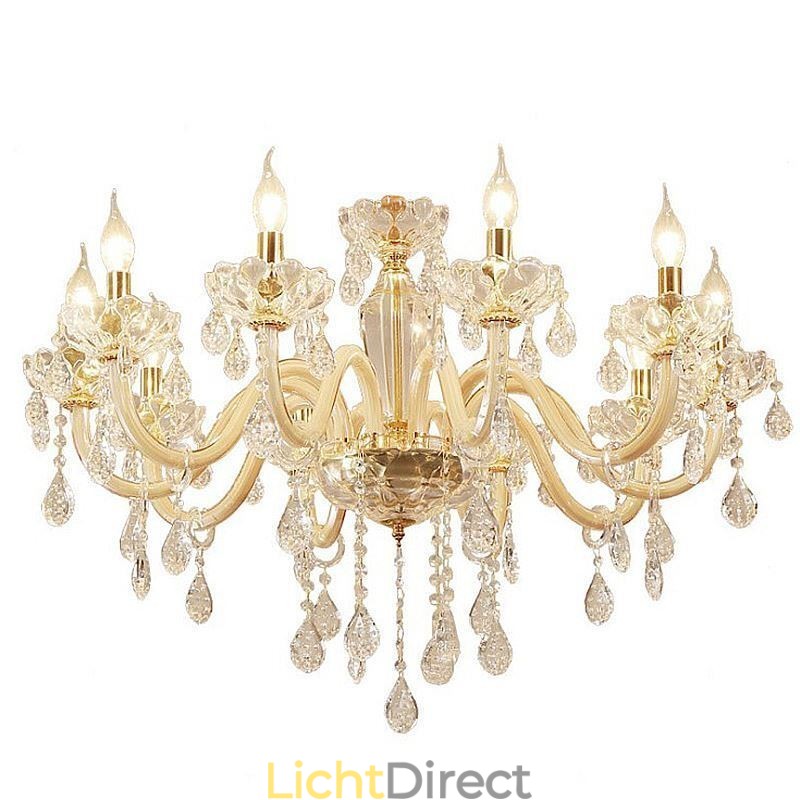 Elegante kristallen kroonluchter Europese stijl glazen hanglamp