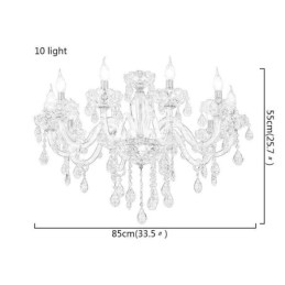 Elegante kristallen kroonluchter Europese stijl glazen hanglamp