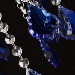 Europese Kristallen Kroonluchter Luxe Hanglamp Blauwe Hanglamp