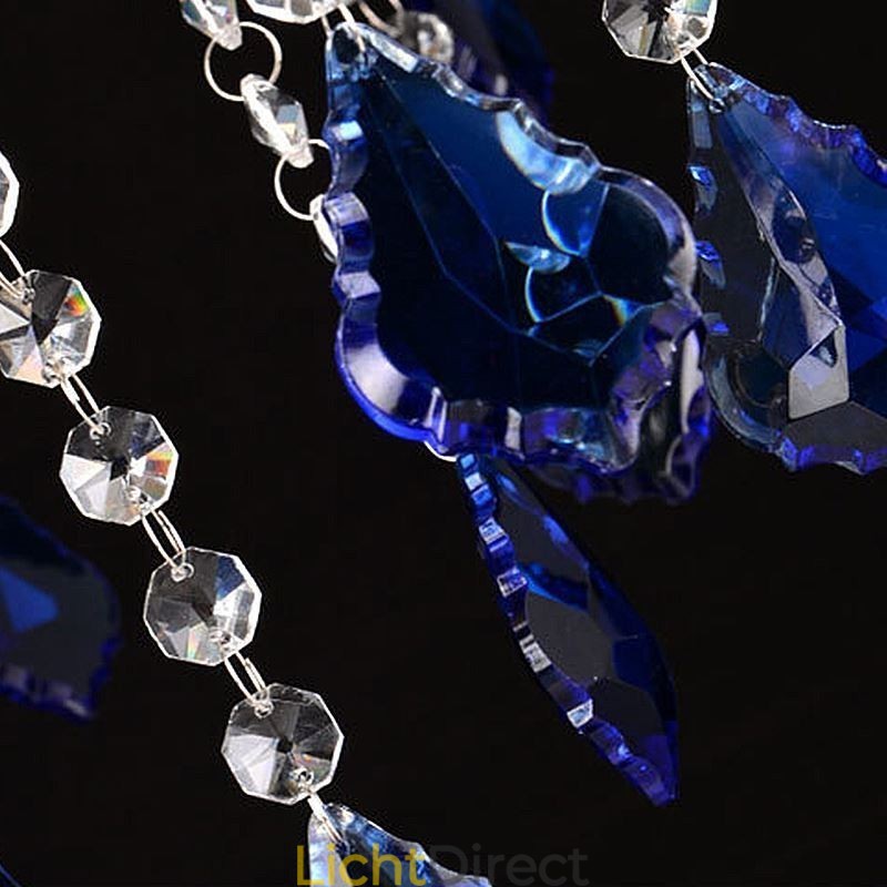 Europese Kristallen Kroonluchter Luxe Hanglamp Blauwe Hanglamp