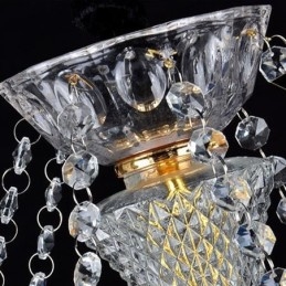 Europese Kristallen Kroonluchter Luxe Hanglamp Blauwe Hanglamp