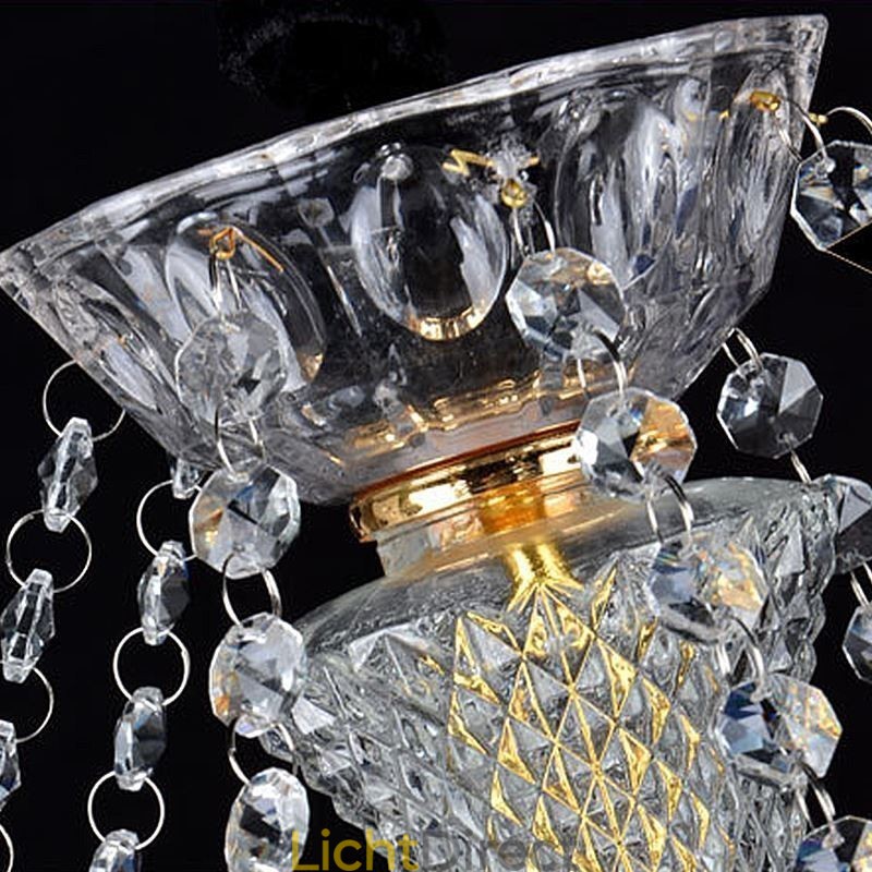 Europese Kristallen Kroonluchter Luxe Hanglamp Blauwe Hanglamp