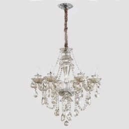 Kristallen kroonluchter Cognac plafondlamp Luxe Europees