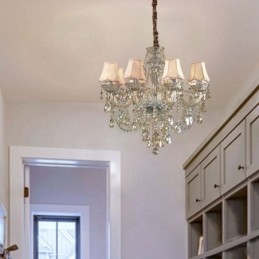 Kristallen kroonluchter Cognac plafondlamp Luxe Europees