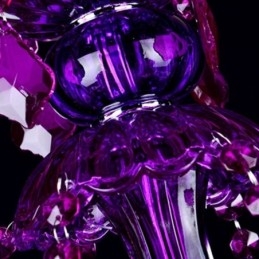 Elegante paarse kristallen plafondlamp Europese kroonluchter