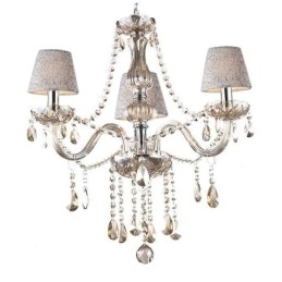 Klassieke Europese kristallen kroonluchter cognac hanglamp