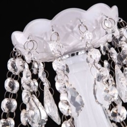Europese kristallen kroonluchter Unieke witte jade hanglamp
