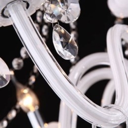 Europese kristallen kroonluchter Unieke witte jade hanglamp