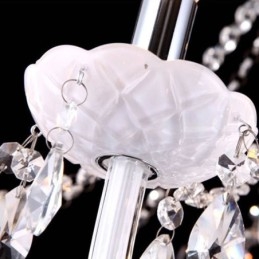 Europese kristallen kroonluchter Unieke witte jade hanglamp