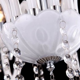 Europese kristallen kroonluchter Unieke witte jade hanglamp
