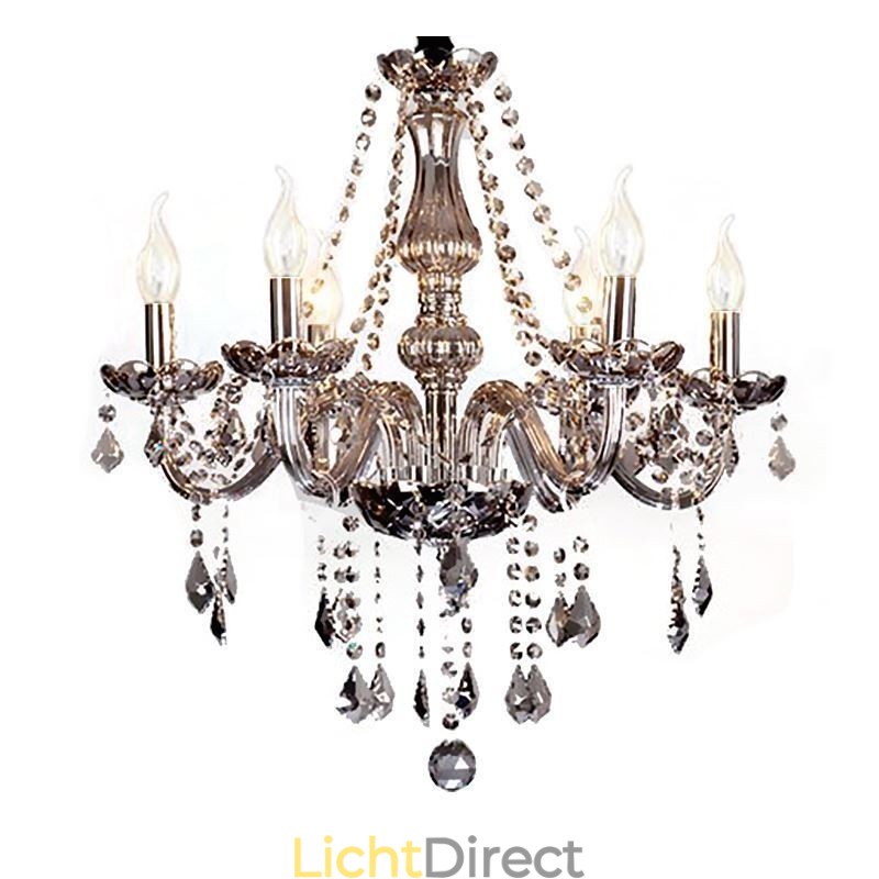 Elegante kristallen kroonluchter Europese stijl glazen hanglamp