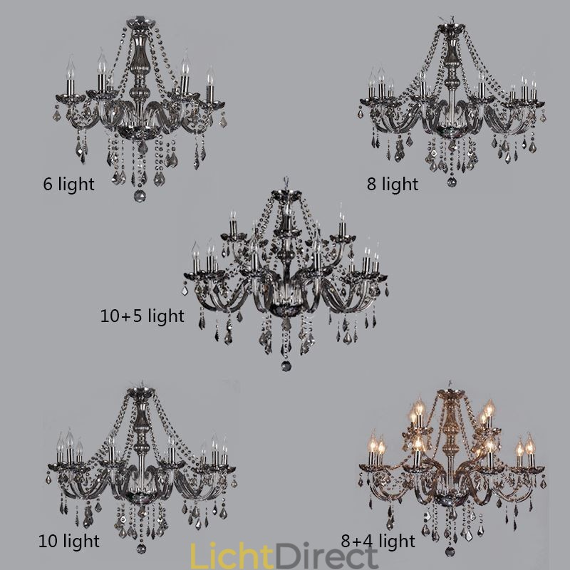 Elegante kristallen kroonluchter Europese stijl glazen hanglamp