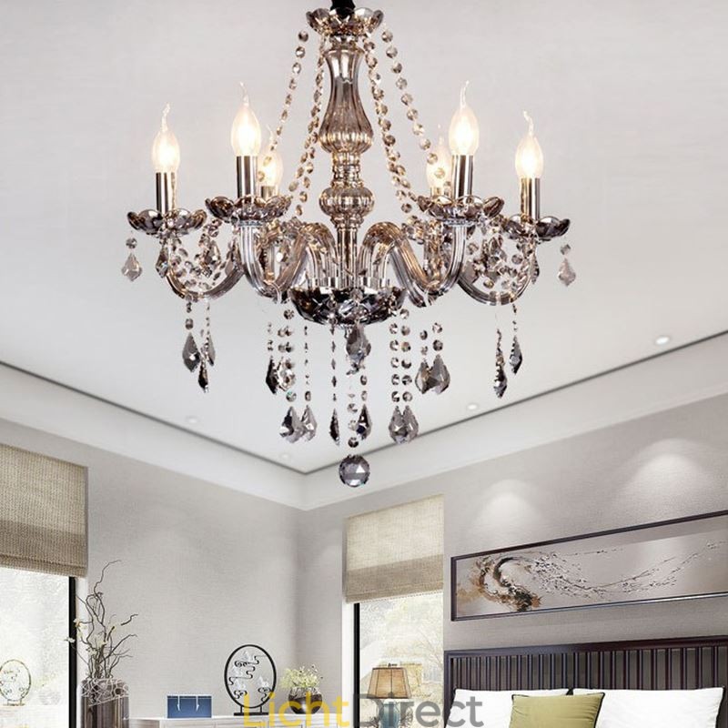 Elegante kristallen kroonluchter Europese stijl glazen hanglamp