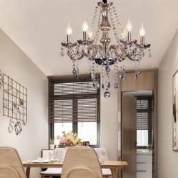 Elegante kristallen kroonluchter Europese stijl glazen hanglamp