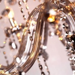 Elegante kristallen kroonluchter Europese stijl glazen hanglamp