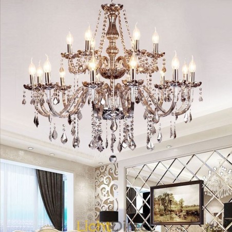 Grote Europese kristallen kroonluchter elegante hanglamp Grote Europese kristallen kroonluchter elegante hanglamp