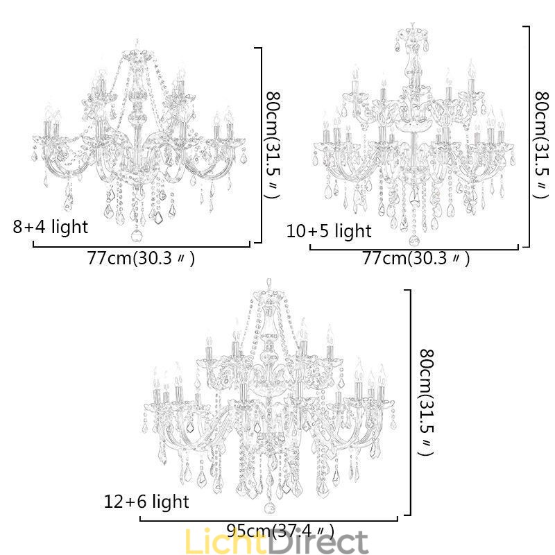 Grote Europese kristallen kroonluchter elegante hanglamp