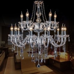 Europese Kristallen Kroonluchter Transparante Hanglamp
