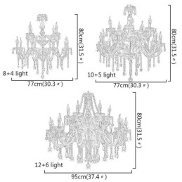 Europese Kristallen Kroonluchter Transparante Hanglamp