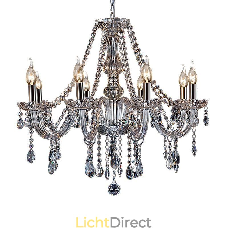 Grote Europese Kristallen Kroonluchter Transparante Plafondlamp