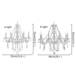 Grote Europese Kristallen Kroonluchter Transparante Plafondlamp